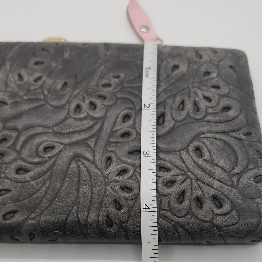 Grey Embossed LODIS Clutch - Picture 8 of 8